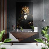 Mr. Tiger Brushed Aluminum Dibond Wall Art.